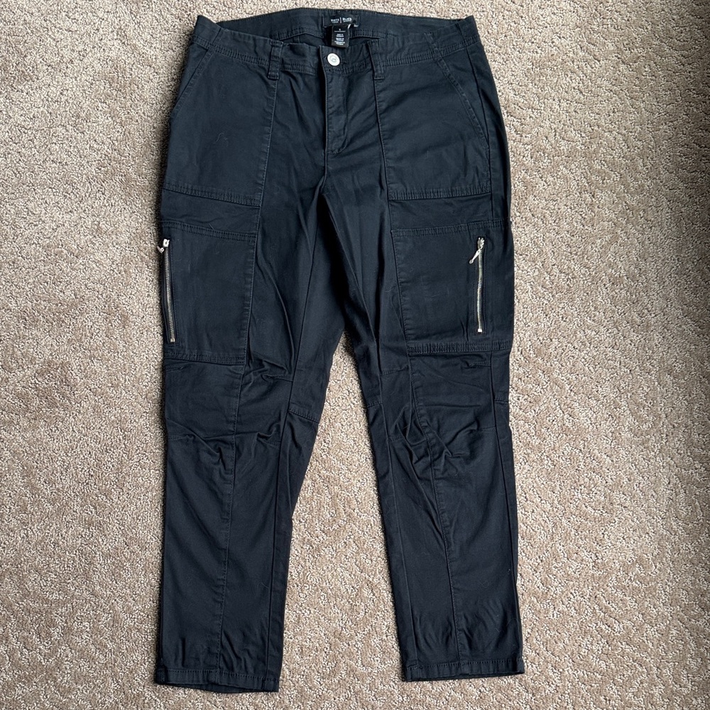 WHBM Black Cargo Pants